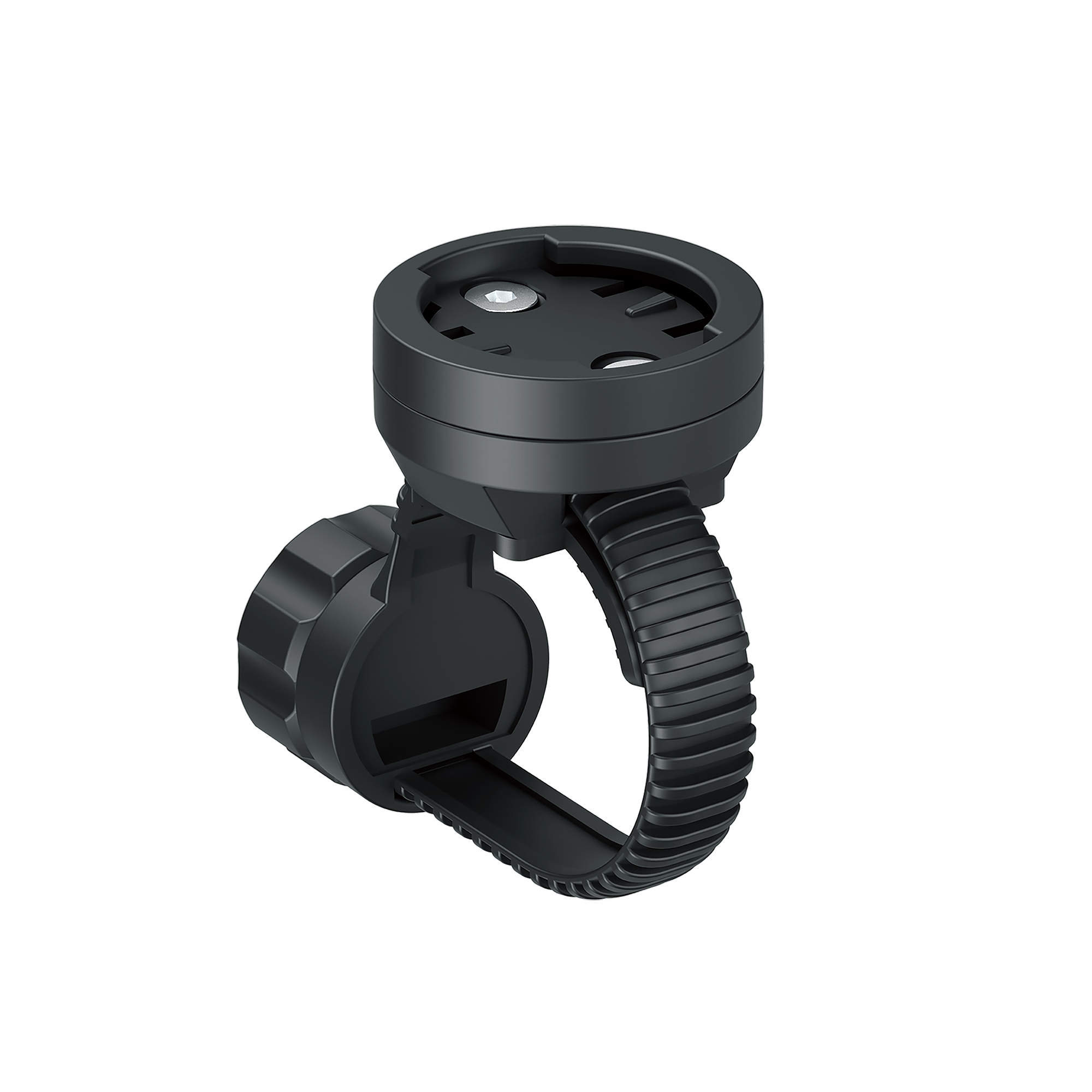Universal handlebar bracket with Garmin interface